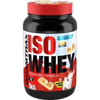 Proteína en polvo Iso Whey 71% White King bote 1 kg -