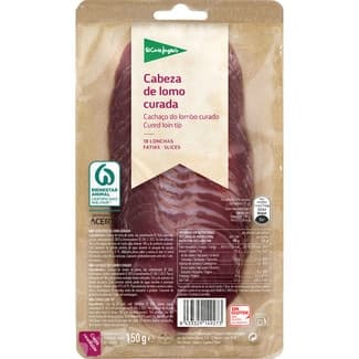 Cabeza de lomo curada en lonchas sin gluten envase 150 g -