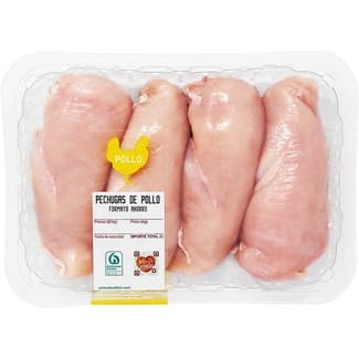 Pechuga de pollo formato ahorro peso aproximado bandeja 1 kg