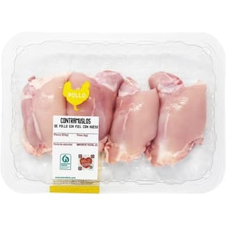 Contramuslos de pollo sin piel peso aproximado bandeja 750 g
