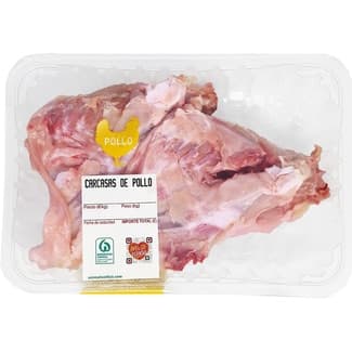 Carcasas de pollo peso aproximado bandeja 450 g