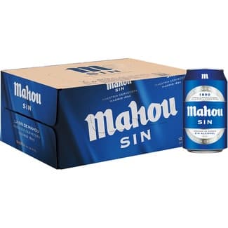 Cerveza rubia sin alcohol pack 12 latas 33 cl -