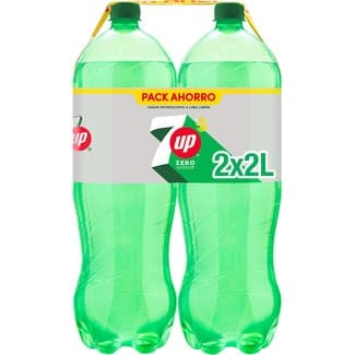 Refresco de lima limón sin azúcar sin colorantes con gas pack 2 botellas 2 l -