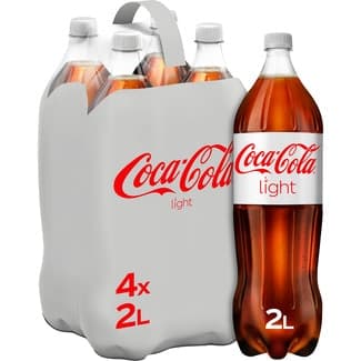 Refresco de cola sin azúcar sin calorías pack 4 botellas 2 l -