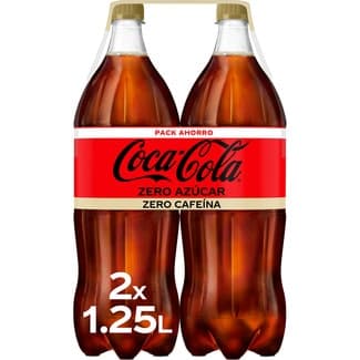Refresco de cola sin azúcar ZERO CAFEÍNA pack 2 botellas 1,25 l -