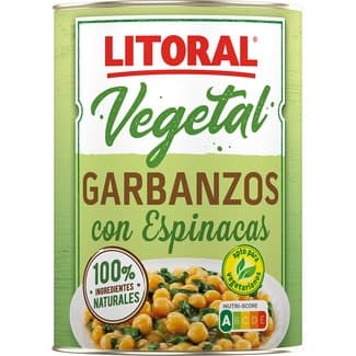 Vegetal garbanzos con espinacas sin gluten lata 425 g -