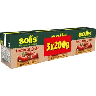 Tomate frito origen Vegas del Guadiana sin gluten pack 3 envases 200 g -