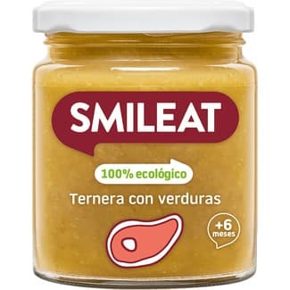 Tarrito de ternera con verduras 100% ecológico sin gluten desde 6 meses envase 230 g -