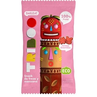Triboo snacks de fresa y manzana 100% fruta ecológico desde 3 años bolsa 25 g -