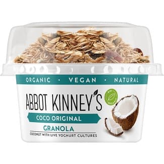 Base de coco con granola ecológico sin gluten, sin lactosa y vegano envase 145 g -