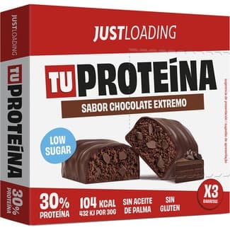 Barrita proteica chocolate extremo sin gluten y baja en azúcar estuche 90 g -