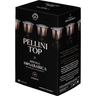 Top café mezcla 100% arábica intensidad 6 estuche 30 cápsulas compatibles con máquinas Nespresso -
