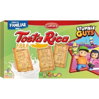 Fibra galletas con vitaminas hierro calcio y cereales formato ahorro caja 760 g -