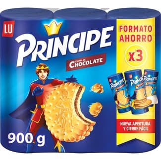 Galletas rellenas de crema de chocolate pack 3 paquetes 300 g -