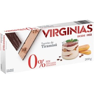 0% turrón de tiramisú sin azúcares añadidos Calidad Suprema tableta 200 g -