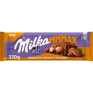 MMMAX chocolate con leche y almendras enteras tostadas tableta 270 g -