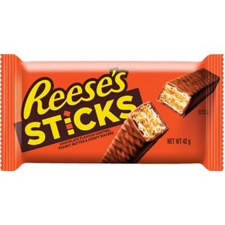 Barquillos rellenos de mantequilla de cacahuete y recubiertos de chocolate envase 42 g -