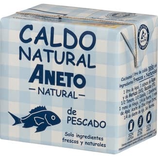 Caldo de pescado solo ingredientes frescos y naturales sin gluten y sin lactosa brik 500 ml -