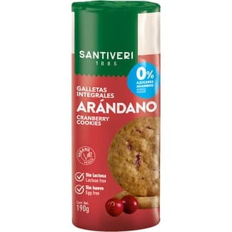 Galletas integrales con arándano 0% azúcares añadidos sin lactosa envase 190 g -