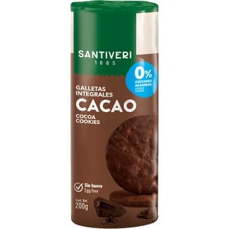 Galletas integrales con cacao 0% azúcares envase 200 g -