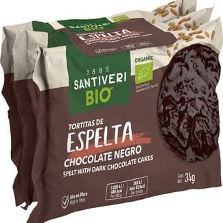 Organic Bio tortitas ecológicas de espelta y chocolate negro envase 102 g -
