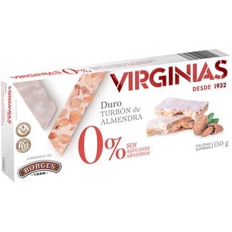 0% turrón duro de almendra sin azúcares añadidos Calidad Suprema tableta 150 g -
