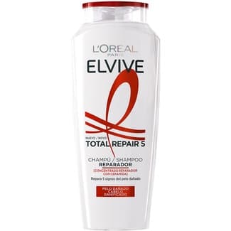 Champú Total Repair 5 reconstituyente con pro-queratina + ceramida para cabello dañado frasco 400 ml -