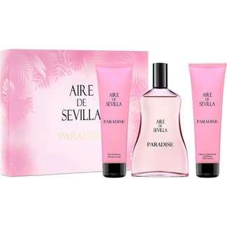 Paradise estuche con eau de toilette femenina spray 150 ml + crema hidratante tubo 100 ml + gel de ducha tubo 100 ml -