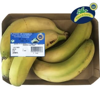 Plátano de Canarias IGP peso aproximado bandeja 1 kg