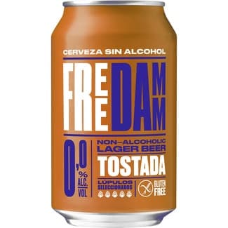 Cerveza tostada 0,0% alcohol tipo Lager lata 33 cl -