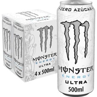 Ultra White bebida energética con taurina y ginseng pack 4 latas 50 cl -