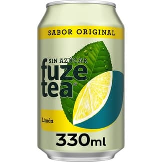 Refresco de té limón sabor original sin azúcar lata 33 cl -