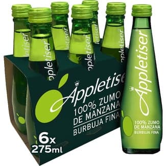 Refresco de zumo de manzana con gas burbujas finas pack 6 botellas 27,50 cl -