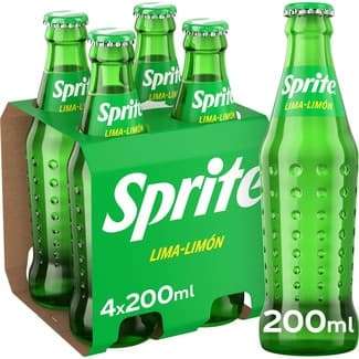 Refresco de lima limón con gas pack 4 botellas 20 cl (envase de vidrio) -