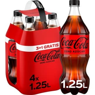 Refresco de cola sin azúcar pack 4 botellas 1,25 l -