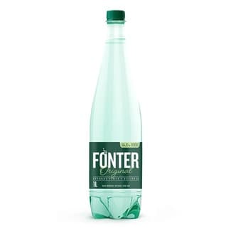 Agua mineral natural con gas botella 1 l -