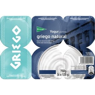 Yogur al estilo griego natural pack 6 unidades 125 g -