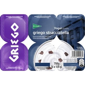 Yogur al estilo griego stracciatella pack 6 unidades 125 g -