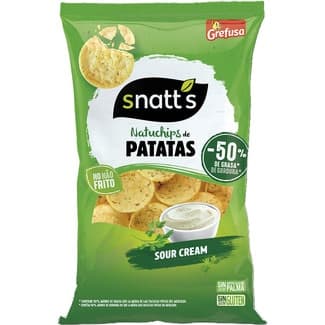 NatuChips sabor Sour Cream a base de cereales, patata y soja bolsa 85 g -