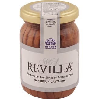 Filetes de anchoa del Cantábrico en aceite de oliva Santoña tarro 105 g neto escurrido -