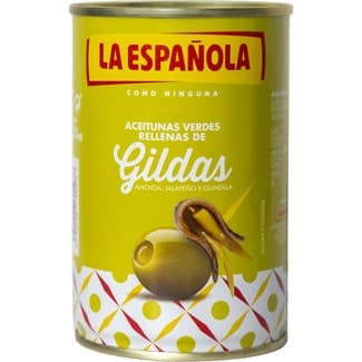 Aceitunas rellenas de anchoa Clásicas lata 130 g neto escurrido -