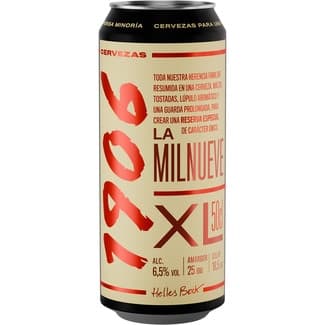 Cerveza rubia La Mil Nueve XL lata 50 cl -