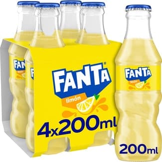 Refresco limón con gas pack 4 botellas 20 cl (envase de vidrio) -
