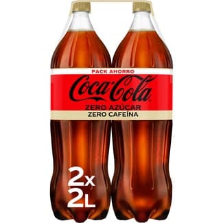 Refresco de cola sin azúcar ZERO CAFEÍNA pack 2 botellas 2 l -