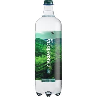 Agua mineral natural de Galicia con gas botella 1 l -