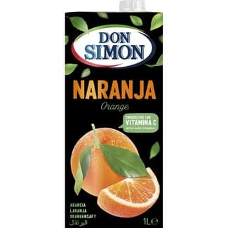 Zumo de naranja a partir de concentrado con vitamina C brik 1 l -