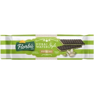 Galletas de barquillo rellenas de crema de pistacho estilo Dubai paquete 110 g -