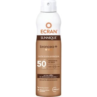 Sunnique bronce+ leche bruma protectora solar vitEox 80 SPF-50 spray 250 ml resistente al agua -