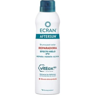 Aftersun bruma post-solar Reparadora efecto hielo vitEox 80 spray 250 ml hidratación 24h 0% alcohol -