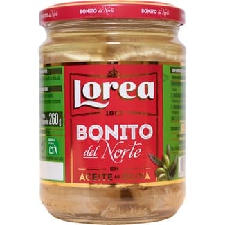 Bonito del norte en aceite de oliva tarro 260 g neto escurrido -